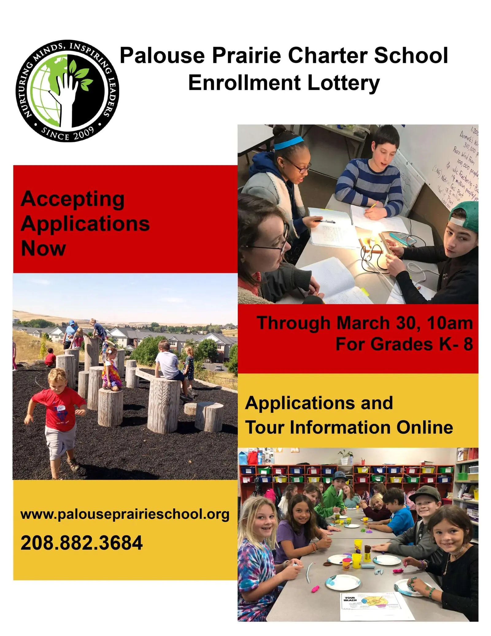 Palouse Prairie Charter School Accepting Applications Now! (Grades K-8)