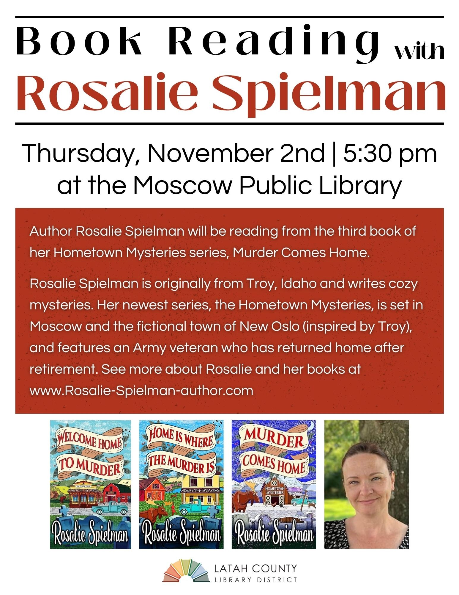 Book Reading with Rosalie Spielman at Moscow Public Library