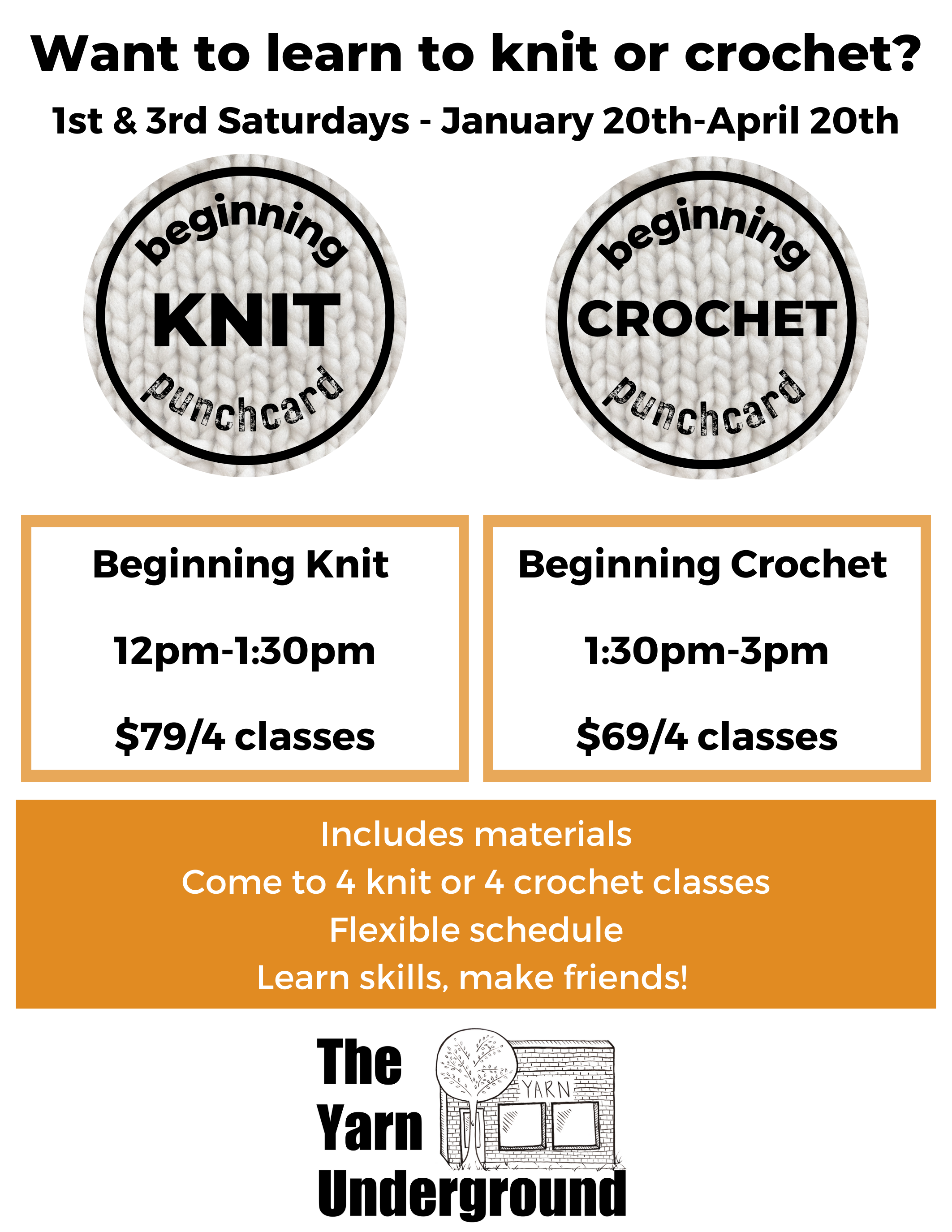 Beginning Knit and Crochet