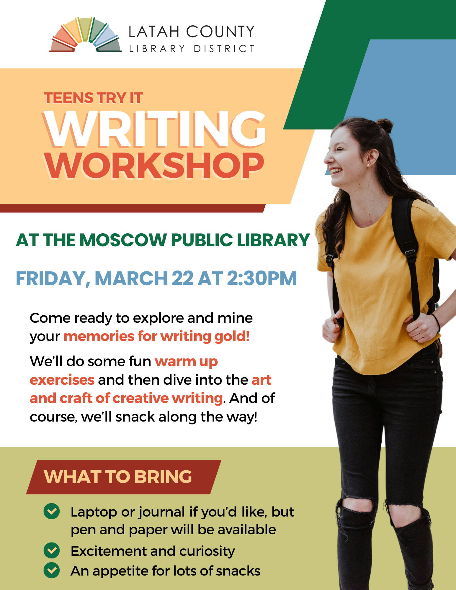 Teens Try It: Writing Workshop at the Moscow Public Library