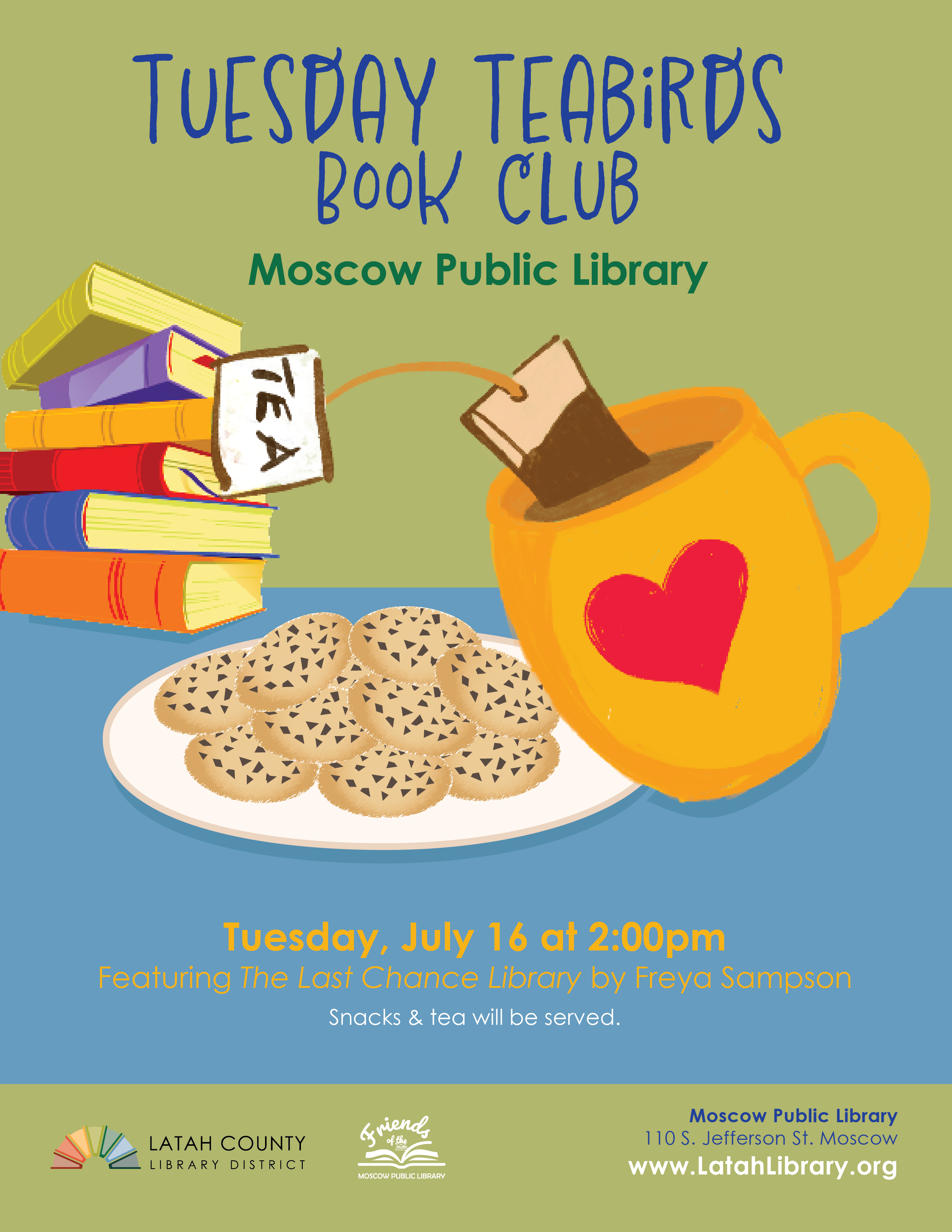 Tuesday Teabirds Book Club at the Moscow Public Library