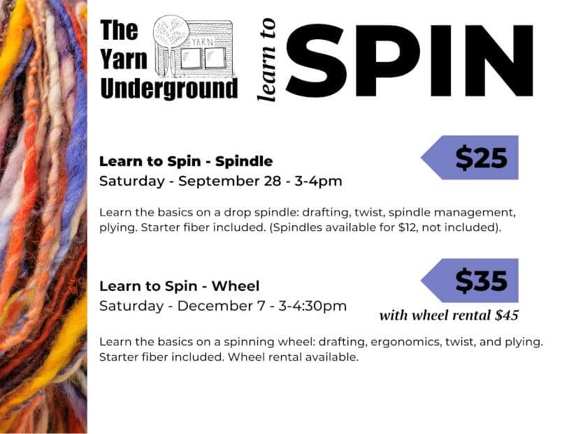 Learn the basics on a spinning wheel