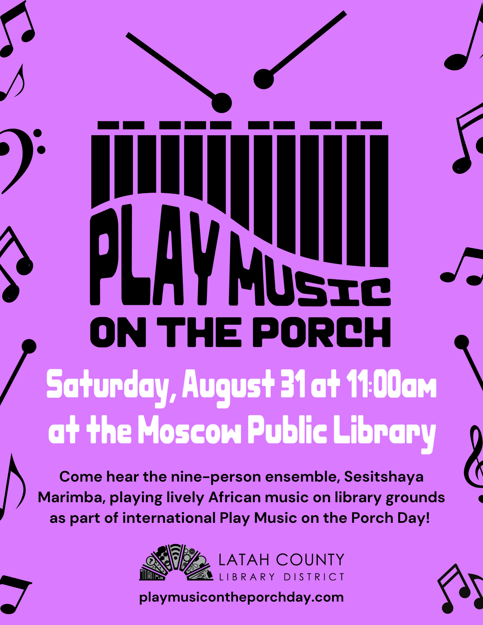 Play Music on the Porch Day with the Moscow Public Library