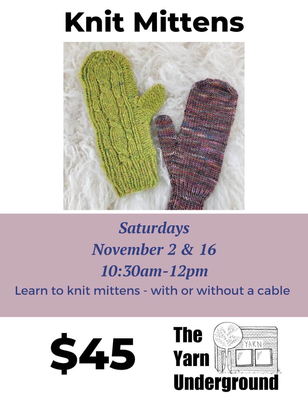 Knit Mittens Class