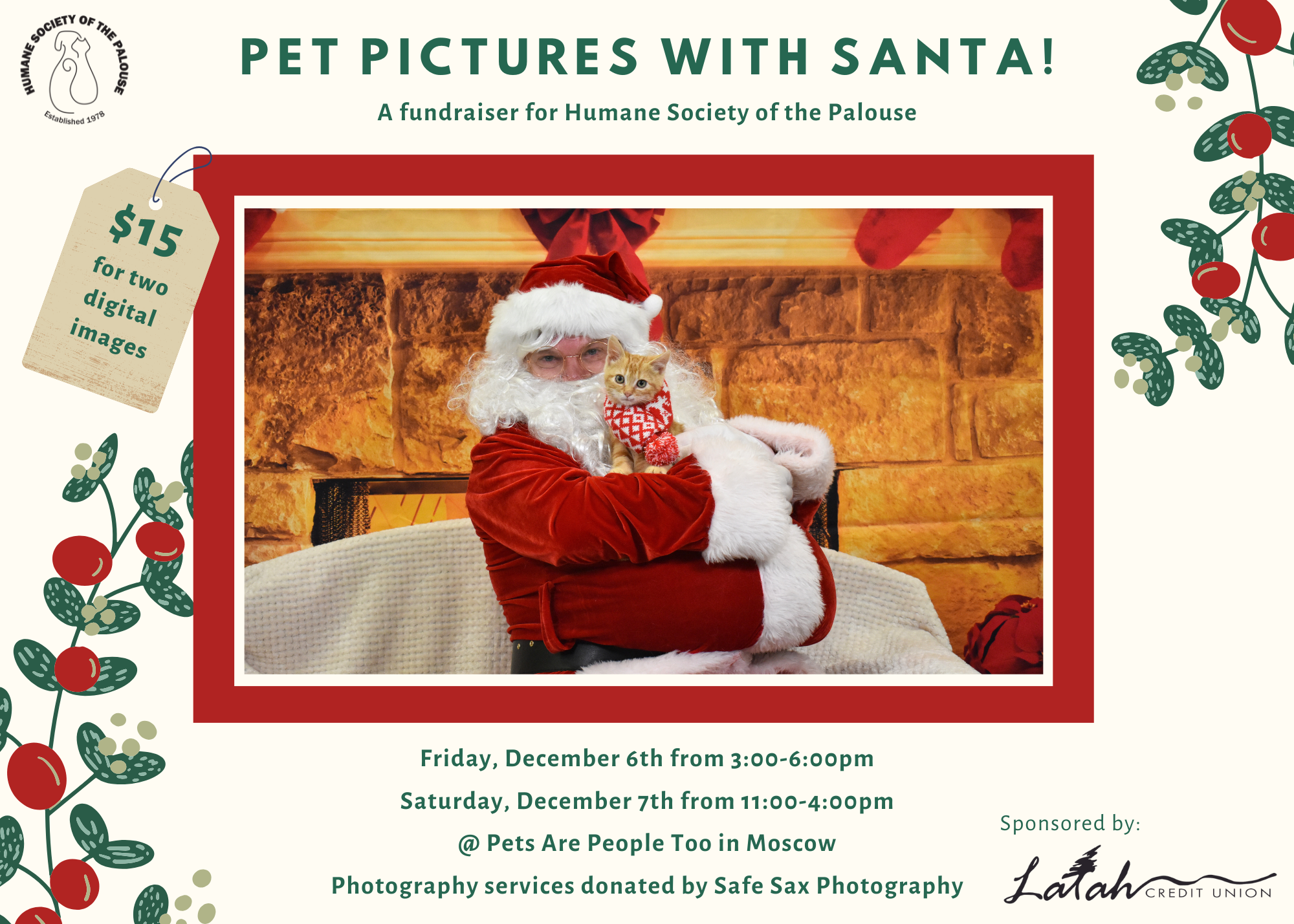 Pet Pictures with Santa